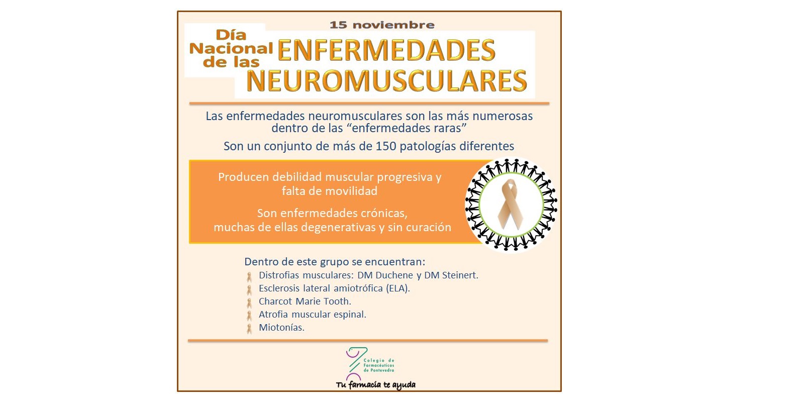 Día Nacional de las Enfermedades Neuromusculares 2017 - Colegio de Farmacéuticos de Pontevedra