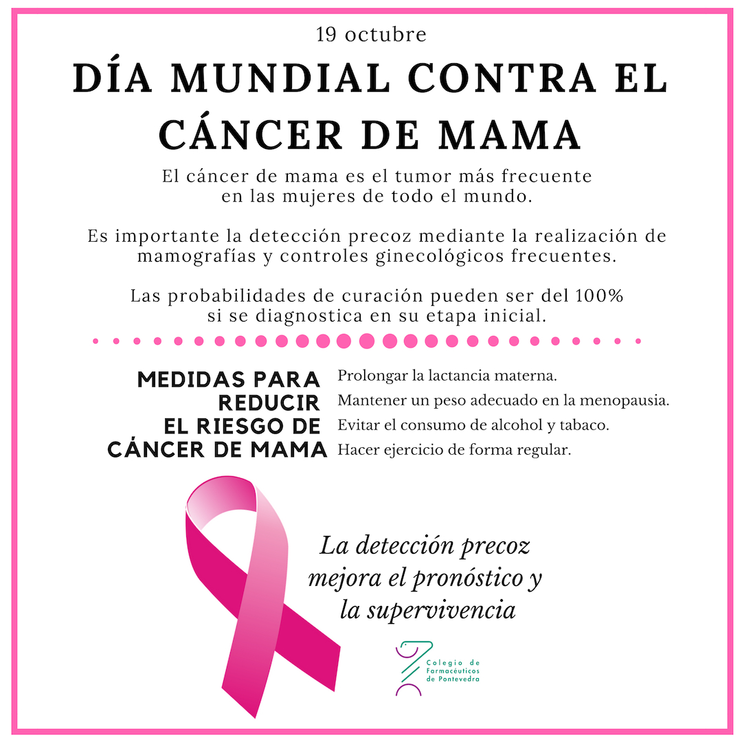 Día Mundial Contra el Cáncer de Mama 2018 - Colegio de Farmacéuticos de Pontevedra