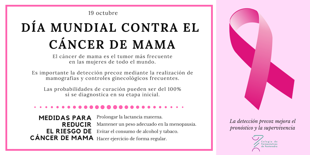 Día Mundial Contra el Cáncer de Mama 2018 - Colegio de Farmacéuticos de Pontevedra
