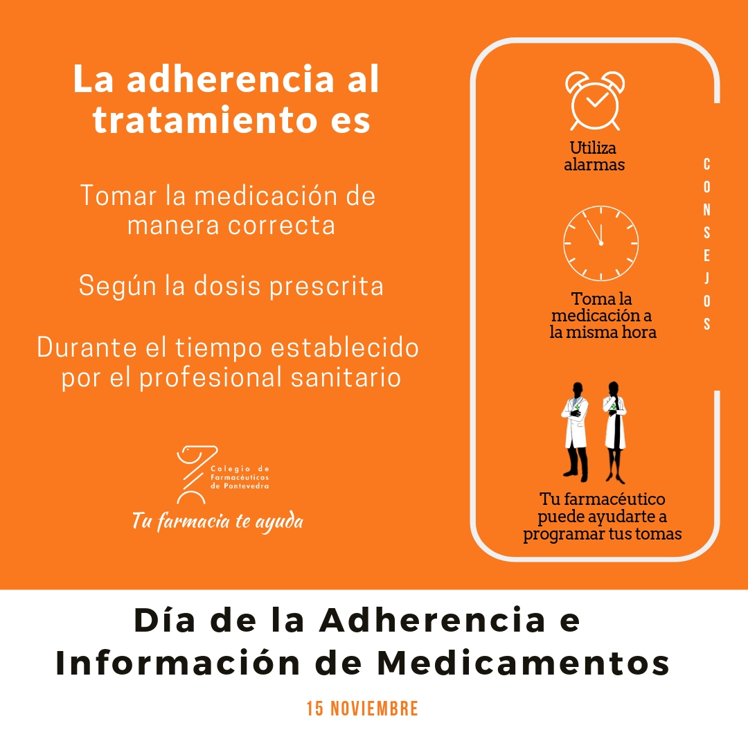 Día de la Adherencia e Información de los Medicamentos 2018 - Colegio de Farmacéuticos de Pontevedra