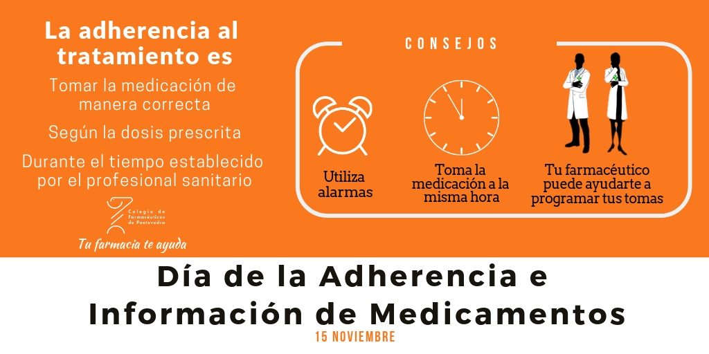 Día de la Adherencia e Información de los Medicamentos 2018 - Colegio de Farmacéuticos de Pontevedra