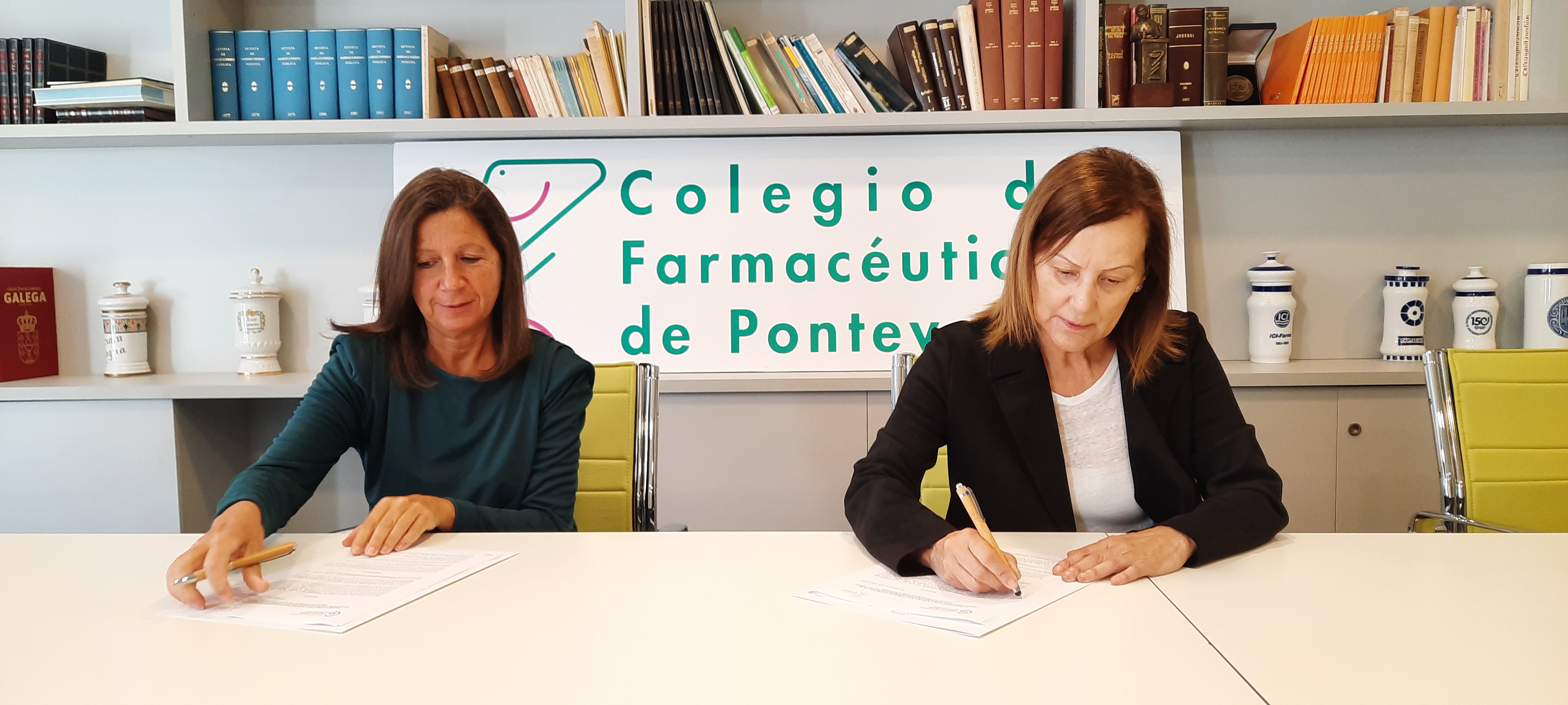 Firma de un convenio con la Asociación Española Contra el Cáncer en Pontevedra - Colegio de Farmacéuticos de Pontevedra