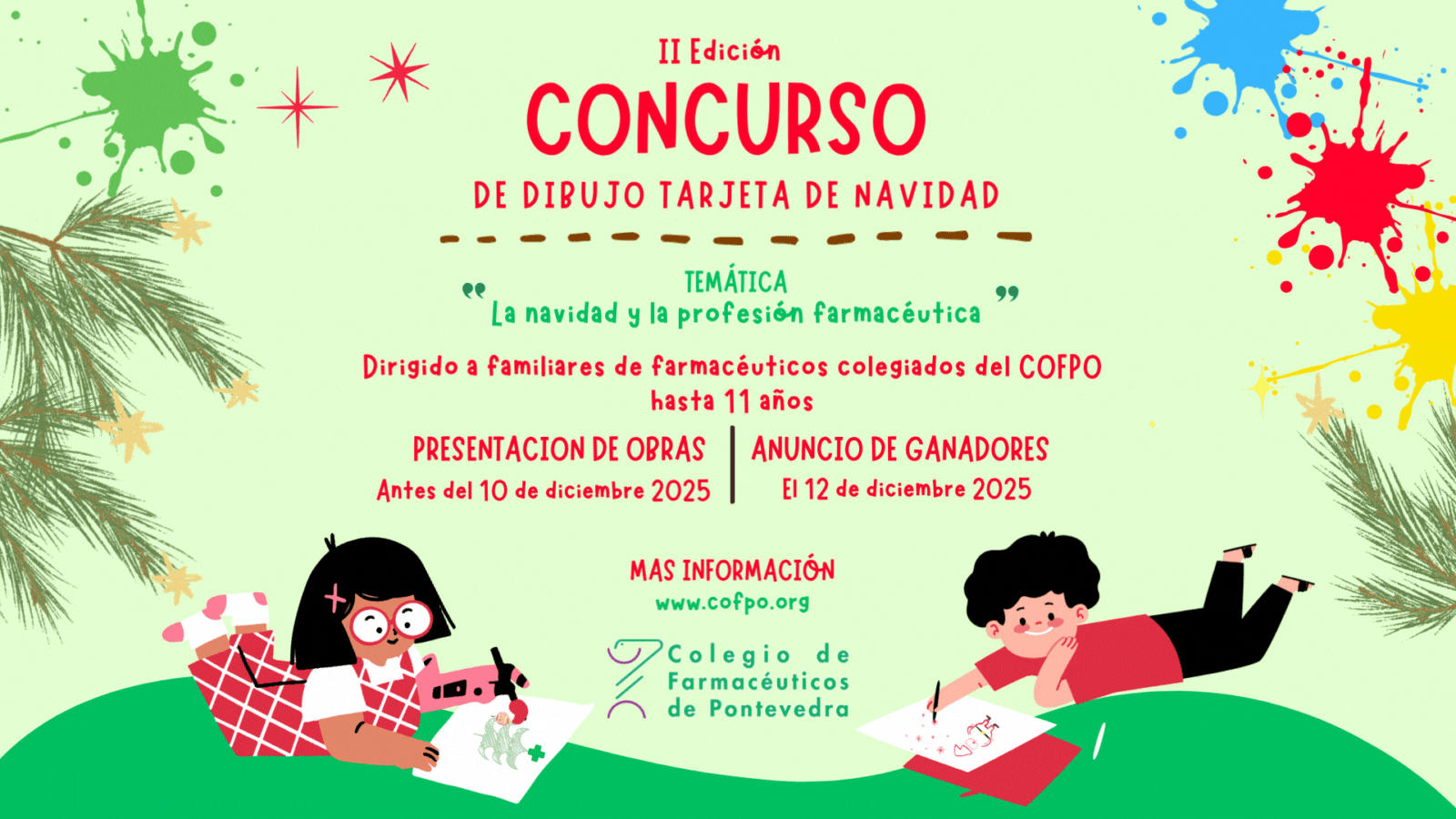Concurso de dibujo infantil. II Edición - Colegio de Farmacéuticos de Pontevedra